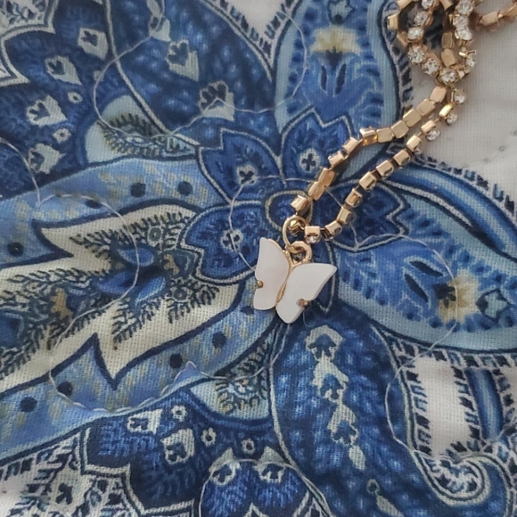 HOST PICK-White butterfly necklace - Picture 2 of 3